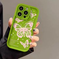 Coques de Téléphone de Luxe Papillons pour Femme et Fille pour iPhone 17 16 15 Plus Pro Max 14 13 12 11 X – Housse de Protection Arrière – Cadeau Idéal
