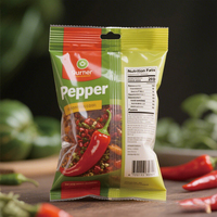 Sachet Doypack Stratifié Personnalisé pour Mélange d'Épices Alimentaires : Cannelle en Poudre, Piment, Granulés d'Ail, Poivre Noir