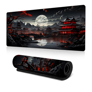 Tùy Chỉnh XXL Mở Rộng Chơi Game Chuột Pad Bàn <span class=keywords><strong>Mat</strong></span> Với Khâu Cạnh Non-Slip Cao Su Cơ Sở Anime Trăng Tròn Nhật Bản Thiết Kế - Product Image 5