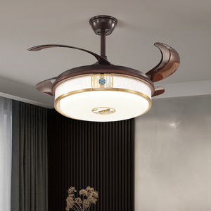Chinese Style <b>Ceiling</b> <b>Light</b> Walnut Wood Led Living Room Bedroom Main <b>Light</b> Three Color Dimming Stepless Dimming - Product Image 3