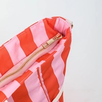 Sac fourre-tout en toile rayée personnalisé, écologique, portable, pour voyage en extérieur, pour filles - Vente en gros