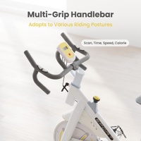 Vélo de spinning professionnel 6 kg avec volant d'inertie, résistance magnétique silencieuse, moniteur de fréquence cardiaque, support tablette LCD, capacité 150 kg, personnalisable ODM pour salle de sport