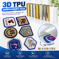 Rouleaux de film de transfert Qinyu en silicone haute élasticité pour impression UV 3D TPU 0,3/0,5 mm pour tissus vestimentaires et patchs de t-shirts imprimés par UV