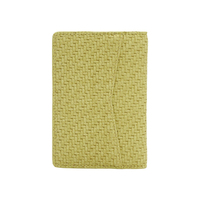 Porte-cartes minimaliste bifold en cuir PU avec motif tissé tendance couleur personnalisée pour femmes