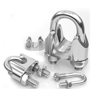 Rigging Hardware Wire Rope <strong>Clamp</strong> Din741 Lifting Stainless Steel U Bolt Saddle Fastener Wire Rope <strong>Clips</strong> <strong>Clamp</strong>