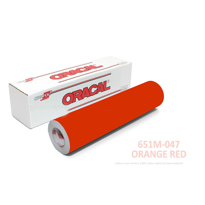 Заводская цена высокое качество Oracal 651 промежуточный Cal Gloss-оранжево-красный (047) отлично подходит для декоративных букв или баннеров