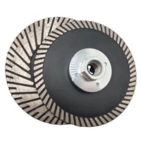 Disque de coupe diamanté à pressage à chaud de 5 pouces pour pierre et granit, multi-outils avec bride