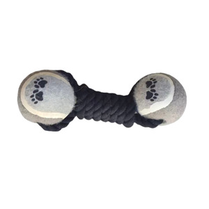 강아지 장난감 애완견 씹는 장난감 덤벨 로프 테니스 발바닥 공 강아지 치아 청소 훈련 도구 - Product Image 6