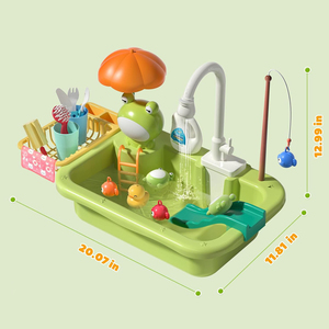 Éviers <span class=keywords><strong>de</strong></span> <span class=keywords><strong>cuisine</strong></span> en plastique jouets automatique électrique circulation <span class=keywords><strong>de</strong></span> l'eau jeu <span class=keywords><strong>de</strong></span> poisson jouets <span class=keywords><strong>de</strong></span> <span class=keywords><strong>bain</strong></span> pour enfants filles garçons - Product Image 6