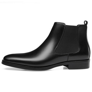 Botas <span class=keywords><strong>Chelsea</strong></span> de Hombre de Moda Otoño/Invierno <span class=keywords><strong>2021</strong></span>, Estilo Ejecutivo, de Piel Vacuna, con Caña Alta - Product Image 1