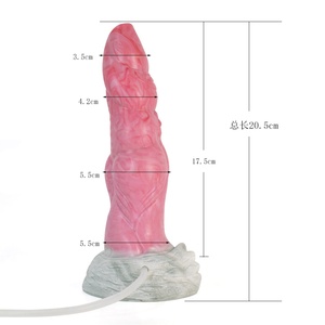 YOCY Huge Monster Dildo Squirting Function Soft Silicone Four Beads Anal Plug With <b>Suction</b> Cup Sex Toy G-Spot Massager for Women - Product Image 6