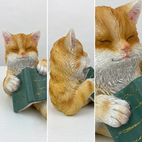 Figurines de chat miniatures, accessoires artisanaux en résine réalistes pour la décoration de bureau, avec motif animal