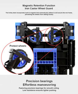 Carretilla Plegable Gliway para Ahorrar Espacio, Carro de Mano Portátil de Alta Resistencia para el Hogar, Almacén, Logística y Camping - Product Image 6