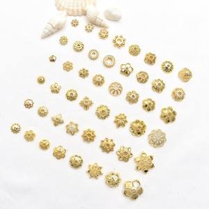 Accessoires de bracelet en forme de pétale de fleur plaqués or 18 carats/14 carats, perles de finition <span class=keywords><strong>pour</strong></span> bijoux - Product Image 6