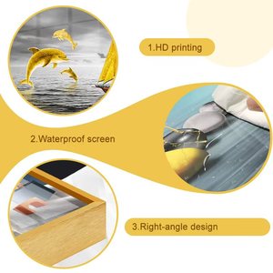 Quadro in Porcellana Cristallina 60x40cm - Villaggio Himalayano e Picchi di Montagna Innevati, Decorazione Incorniciata - Product Image 6