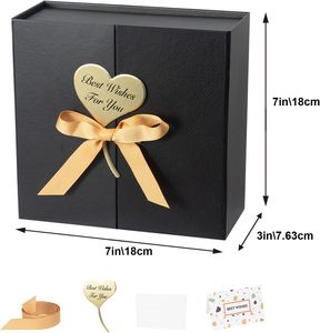 Petite boîte <span class=keywords><strong>cadeau</strong></span> noire avec couvercles ou ruban, boîtes d'emballage <span class=keywords><strong>cadeau</strong></span> fantaisie pour festival, anniversaire, demande <span class=keywords><strong>en</strong></span> mariage, demoiselles d'honneur, fête des pères - Product Image 4