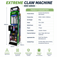 Máquina de garras EXTREME MINI 2026 Space Adventure con estructura metálica de alta calidad y luces de neón