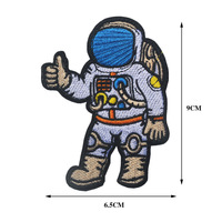 Patch brodé personnalisé style astronaute avec adhésif pour bandes, idéal pour sacs, sacs à dos, chapeaux et accessoires en tissu