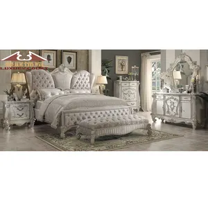 Factory Price Antique Appearance wooden traditional bedroom set home furniture