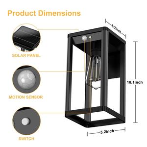 Lampe murale LED solaire super lumineuse pour cour, patio, allée, éclairage décoratif paysager, lumière solaire de jardin extérieure - Product Image 2