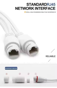 Không thấm nước thụ động điện qua ethernet Splitter phun 12V 10/100Mbps RJ45 Cáp tách cho IP CCTV Camera Wifi <span class=keywords><strong>Router</strong></span> NVR - Product Image 4