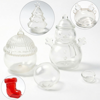 Composants de coque gonflable transparente DIY à motif de Noël, jouet de décompression en forme de boule vide à presser avec bouchon
