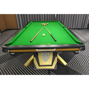STELLARWAY Table de billard de snooker de style chinois <span class=keywords><strong>8</strong></span> boules, 9 pieds, de haute qualité, écologique, avec emballage personnalisable, pour jeu, avec plateau en ardoise dorée - Product Image 4