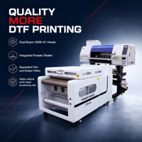 Imprimante DTF 2 têtes Eps I3200 A1 60cm avec bande en maille et machine de secouage à alimentation automatique de poudre Audley – Solution d'impression par transfert textile
