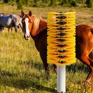 Brosse à gratter pour bétail, grande brosse à gratter pour vaches, brosse à gratter auto-nettoyante avec <span class=keywords><strong>kit</strong></span> d'installation au sol pour bovins et chevaux - Product Image 6