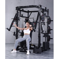 Máquina Smith para Entrenamiento de Fuerza de la Parte Superior del Cuerpo, Equipo de Gimnasio en Casa y Máquina de Levantamiento de Piernas