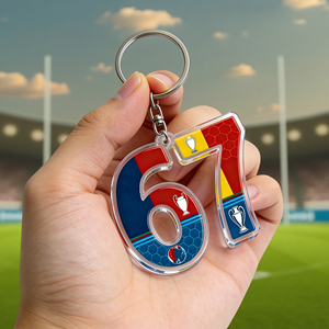 Porte-clés en acrylique personnalisé avec numéro, football, souvenir pour les fans de sport du monde 2026, cadeau, porte-clés transparent double face pour sac/voiture - Product Image 5