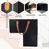 Panier de rangement pliable en feutre épaissi avec logo personnalisé, anti-poussière, pour jouets, articles divers, chambre et placard