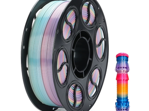 Filament d'imprimante 3D PLA OEM Silk Candy Gradient 1,75 mm 1 kg, transition de couleur pastel, figurines, cadeaux pour Bambu Lab Prusa - Product Image 1