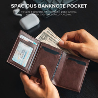 Dompet Pria Minimalis Anti RFID, Bahan Aluminium Alloy dan Kulit PU, Dilengkapi Tempat Kartu, Jendela ID, dan Kantong Resleting