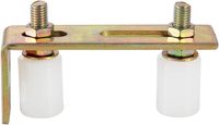 Double rouleaux en nylon Support de poteau en L réglable pour portes coulissantes roulantes 2-5/16 "Capacité maximale Pack Accessoires de fenêtre
