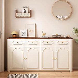Modern French Cream Style Shoe <strong>Cabine</strong>,Large Capacity Entryway Storage Organizer,Wooden Living Room Furniture, Home Furnishings - Product Image 1