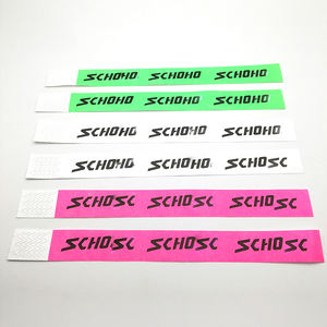 คุณภาพสูงที่สมบูรณ์แบบสั่งซื้อสัญญาเหตุการณ์ที่กำหนดเองพรรคเทศกาลกันน้ำทิ้งพิมพ์โลโก้ Tyvek สายรัดข้อมือ - Product Image 4