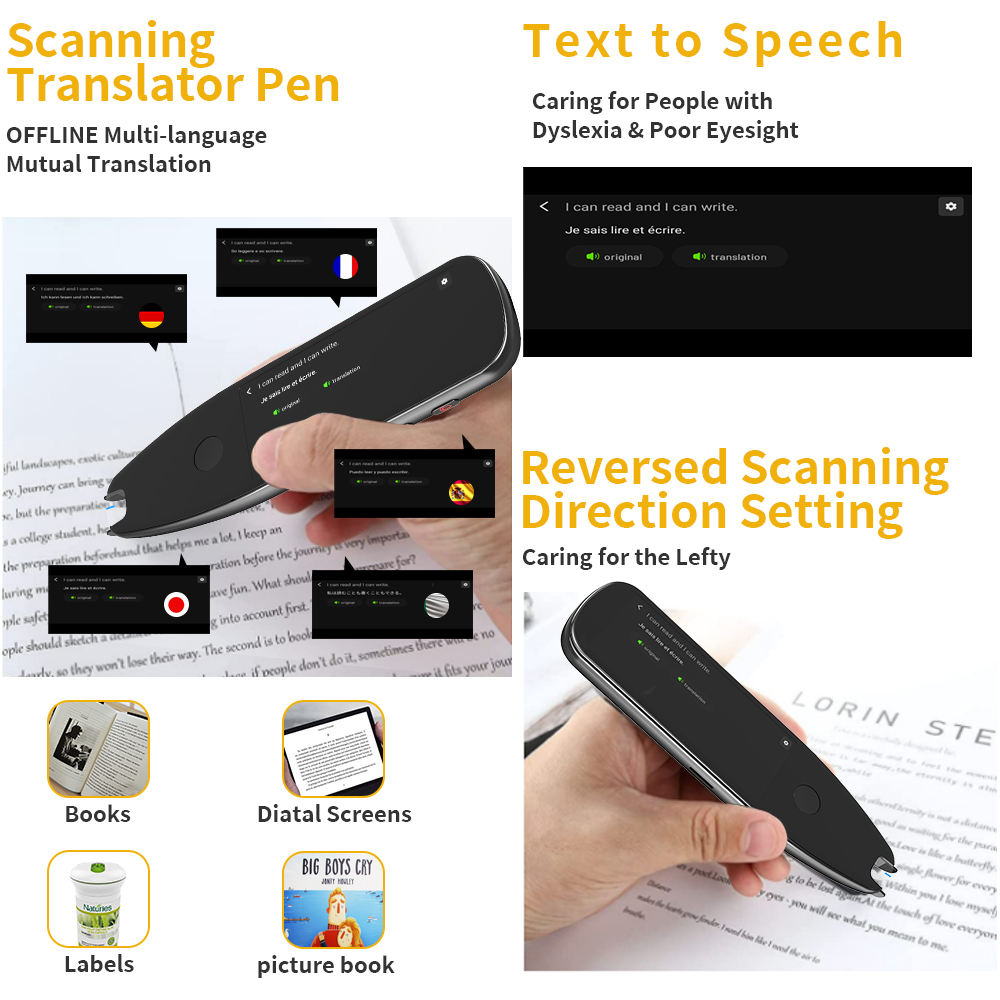 High quality Vormor X5Pro Electronic Smart Collins Talking pen with 112languages for kids interesting education and perceive