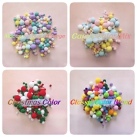 Pompons en feutre coloré boule fil de coton pompons fête et bébé pépinière bijoux décoratifs faisant des fournitures d'artisanat