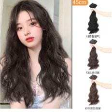 Extensión de cabello apretada al calor de 45CM con producto para el cabello ondulado - Product Image 1