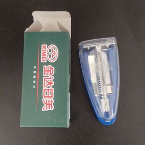 Maquinilla de Afeitar de Doble Hoja Rimei de Acero Inoxidable para Afeitado Manual para Hombres, Uso en Barberías - Product Image 1