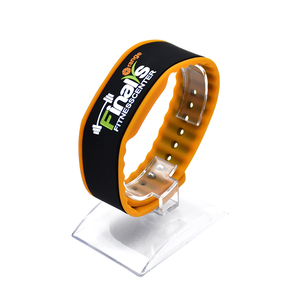 โรงงาน GSC ขายส่งสายรัดข้อมือซิลิโคนกันน้ำ NFC 13.56mhz สำหรับสวนสนุก - Product Image 1