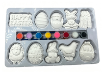 Kit de peinture sur plâtre pour loisirs créatifs avec couleur et logo personnalisables - Peignez vos créations en plâtre uniques