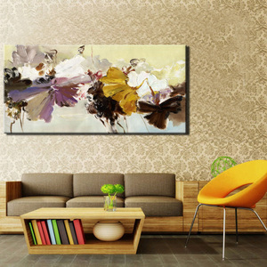 Moderna <span class=keywords><strong>tela</strong></span> astratta pittura Wall Art Poster <span class=keywords><strong>dipinti</strong></span> a mano <span class=keywords><strong>fiori</strong></span> stampe <span class=keywords><strong>su</strong></span> <span class=keywords><strong>tela</strong></span> per soggiorno decorazione domestica - Product Image 2