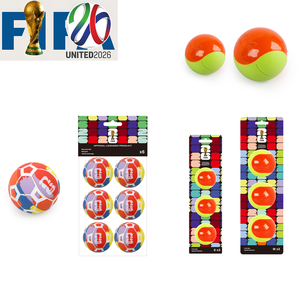 Juego de Pelotas de Juguete para Perros Resistentes a Mordeduras con Licencia Oficial de la <span class=keywords><strong>FIFA</strong></span>, Pelota de Juguete para Perros con Alto Rebote, Juguete Resistente para Mascotas con Sonido para la <span class=keywords><strong>Copa</strong></span> Mundial de la <span class=keywords><strong>FIFA</strong></span> - Product Image 1