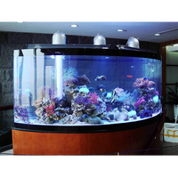 Aquarium en plastique écologique Leyu de grande taille, bac à poissons Arowana avec base de meuble et paysage écologique