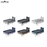Égouttoir à vaisselle compact de grande capacité, design moderne, porte-vaisselle pliable multifonctionnel