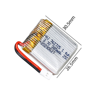 Hoge-prestatie 762725 Li-ion polymeerbatterij 3.7V 380mAh - voor RC modelhelikopters & vliegtuigen, fabrieks prijs gecertificeerd - Product Image 1
