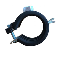 Collier de serrage pour tuyau en acier galvanisé avec boulon, doublure en caoutchouc EPDM, métrique, à ouverture rapide, robuste