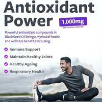 Huile de Nigelle Vierge Pressée à Froid en Capsules Végétaliennes 1000mg pour Adultes, Marque Privée OEM, pour le Soutien Immunitaire, la Santé de la Peau et des Cheveux